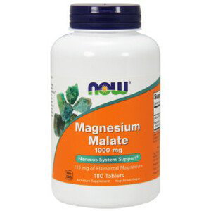 Now Foods Magnesium Malate hořčík malát 1000 mg 180 tablet
