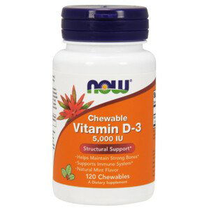 Now Vitamin D3 5000 IU x 120 softgel kapslí