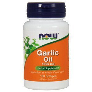 NOW Garlic Oil, česnekový olej, 1500 mg x 100 softgel kapslí