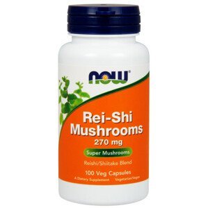 NOW Rei-Shi houby (směs ReishiShiitake), 270 mg x 100 rostlinných kapslí