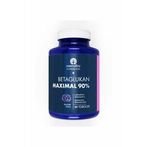 Renovality Betaglukan 90% MAXIMAL s Vitamínem C přírodního původu 90 tobolek, doplněk stravy