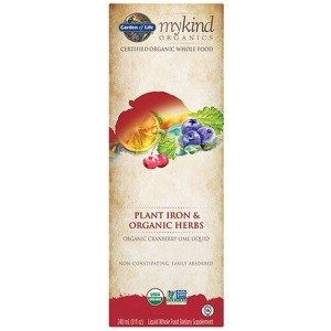 Garden of Life Rostlinné železo & organické bylinky vhodné pro děti -240ml