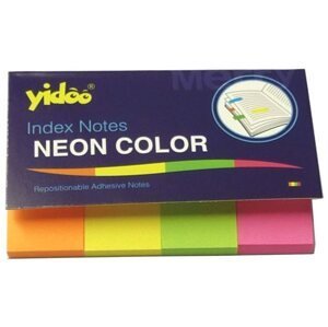 Samolepicí bloček 50 × 20 mm 4 barvy - neon mix