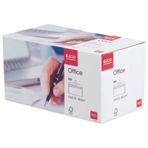 Obálky ELCO Office samolepicí s páskou DL bez okénka 200 ks bílé