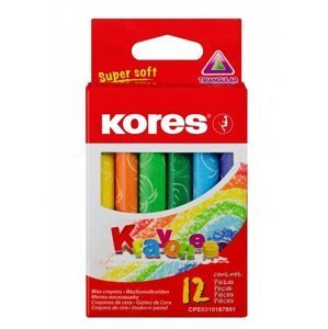 Kores Trojhranné voskové pastelky Krayones - 12 barev
