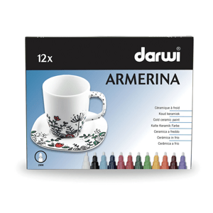 DARWI ARMERINA fixy na porcelán bez vypalování - sada 12 × 6 ml/2 mm