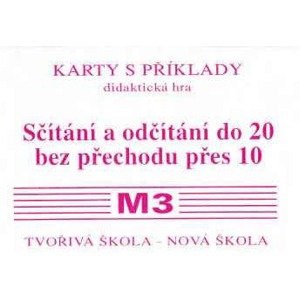 Sada kartiček M3 - sčítání a odčítání do 20 bez přechodu přes 10