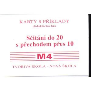 Sada kartiček M4 - sčítání do 20 s přechodem přes 10