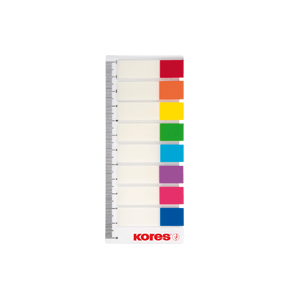 Kores Samolepicí záložky na pravítku 12 × 45 mm - 8 barev