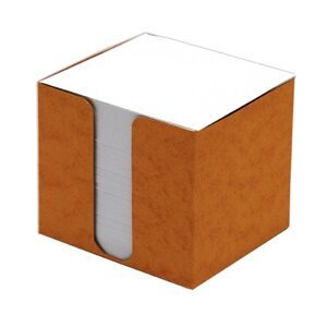 CAESAR OFFICE Špalíček nelepený 8,5 × 8,5 × 8 cm v krabičce - oranžová