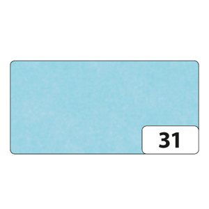 Hedvábný papír 50 × 70 cm, 20 g, 26 listů - světle modrá