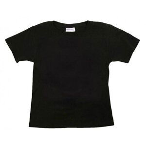 Dětské tričko krátký rukáv - černé, 122 cm (5-6 let)
