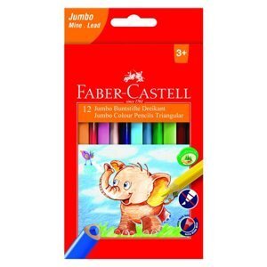 Pastelky Faber-Castell trojhranné EXTRA JUMBO, 12 barev