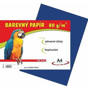 Barevný papír A4 80 g - 100 ks - tmavě modrý