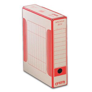 EMBA Archivační box vnitřní 33 × 26 × 7,5 cm - červený potisk