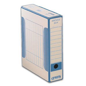 EMBA Archivační box vnitřní 33 × 26 × 7,5 cm - modrý potisk