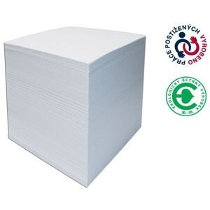CAESAR OFFICE Špalíček nelepený 8,5 × 8,5 × 8 cm - náhradní náplň bílá