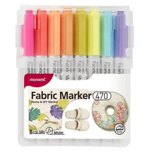 Sada popisovačů na textil Monami 470 Fabric Marker - 8 ks