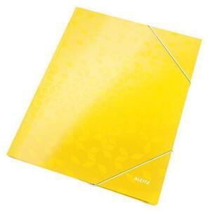Desky na spisy Leitz WOW s gumou - žluté