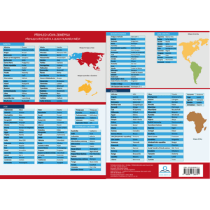 Přehledová tabulka učiva - Zeměpis - Přehled států a jejich hlavních měst  - Mgr. Vendula Burdová