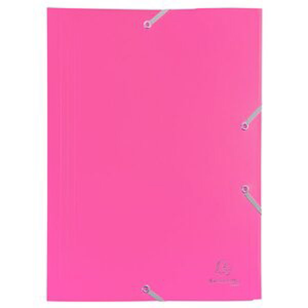 Exacompta Spisové desky s gumičkou A4 maxi, PP - růžové