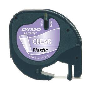 Páska DYMO Letratag 12 mm × 4 m, čirá, plast