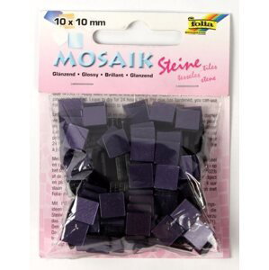 Mozaikové kamínky - blýskavé - barva tmavě fialová