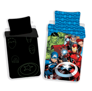 Jerry Fabrics dětské povlečení Avengers "02" se svítícím efektem