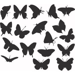 Plastová šablona - Motýlci, 29 × 29 cm