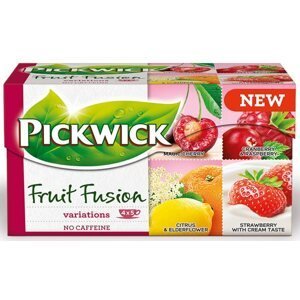Pickwick ovocný čaj Fruit Fusion 20 × 2 g - višeň, jahody se smetanou, citrus, brusinky