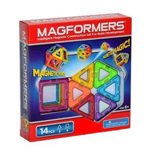 Magformers 14 (14 dílů- 6 čtverců a 8 trojúhelníků)