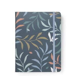 Filofax Notebook Botanical modrá poznámkový blok A5