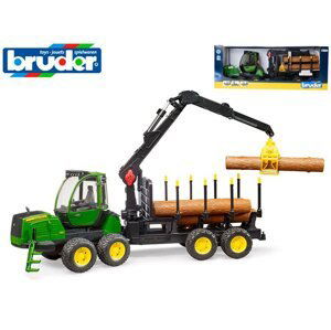 Bruder traktor 59 cm na volný chod se 4 kládami