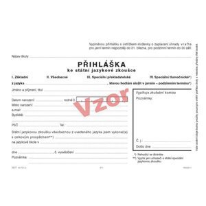 Přihláška ke státní jazykové zkoušce - samostatný formulář