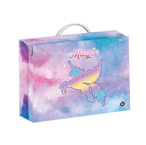 Kufřík lamino hranatý A4 OXY GO - Unicorn Magic