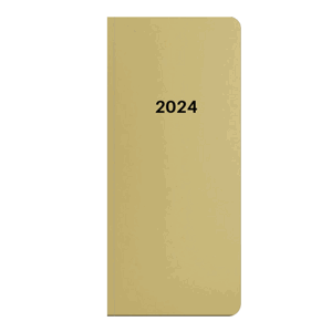 Oxybag Diář 2024 PVC kapesní týdenní - Metallic zlatá