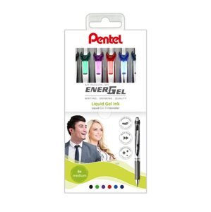 Pentel EnerGel BL77 Gelový roller 0,7 mm - sada 6 barev