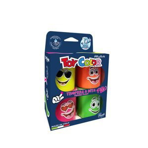 Sada prstových barev Toy Color 4 x 80 ml - fluo odstíny