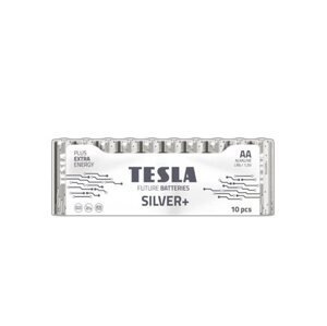Alkalická tužková baterie AA Tesla SILVER+ 10 ks