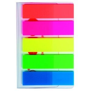 Kores Neonové záložky Index Strips 45 × 12 mm - 5 barev