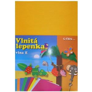 Vlnitý papír 260g - 34,5 × 24,5 cm - 10 listů - žlutá