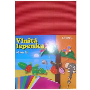 Vlnitý papír 260g - 34,5 × 24,5 cm - 10 listů - červená