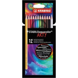 STABILOaquacolor Akvarelové pastelky ARTY - sada 12 barev