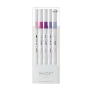 UNI EMOTT fine liner 0,4 mm - sada 5 barev FORAL