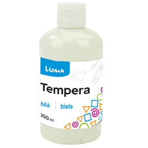 Temperová barva LUMA, 250 ml - bílá