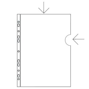 Zakládací obal "L/U" A5 s euroděrováním PVC 140 mic, 1 ks