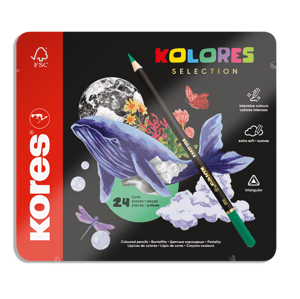 Trojhranné pastelky Kores Kolores Selection, 3 mm, 24 barev