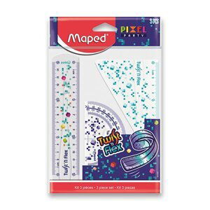 Pravítko MAPED Twist´n Flex Pixel Party - sada 3 ks