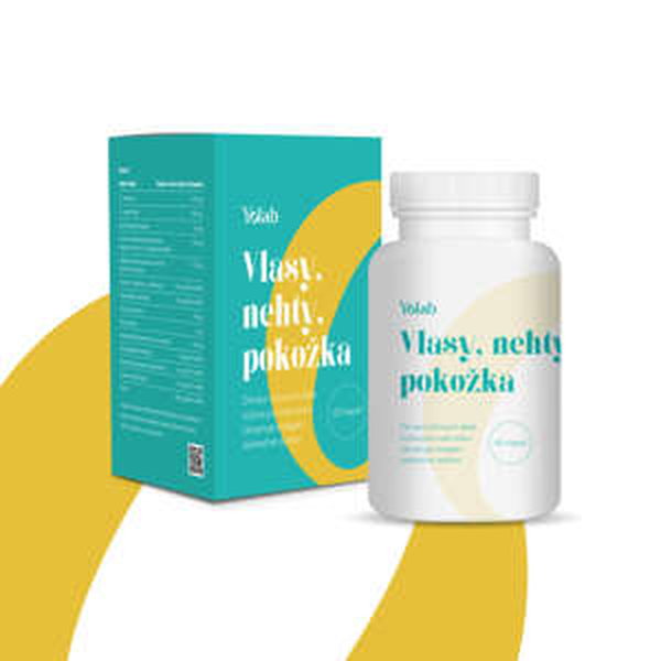Yolab vitamíny pro vlasy, nehty a pokožku Balení: 2 měsíční kůra, 60 dávek