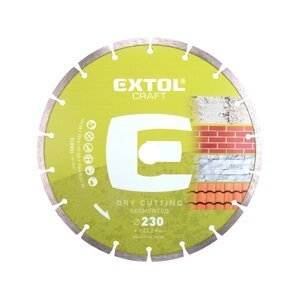EXTOL CRAFT 108815 kotouč diamantový řezný segmentový 230x22,2mm pro suché řezání